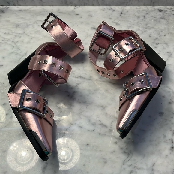 Free People Jeffrey Campbell Leather Hendrix Heels in Pink Size 6 NEW R… - Picture 5 of 16